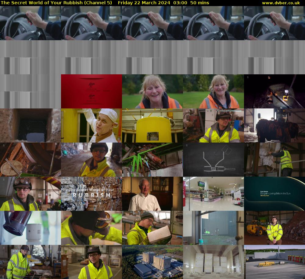 The Secret World of Your Rubbish (Channel 5) Friday 22 March 2024 03:00 - 03:50