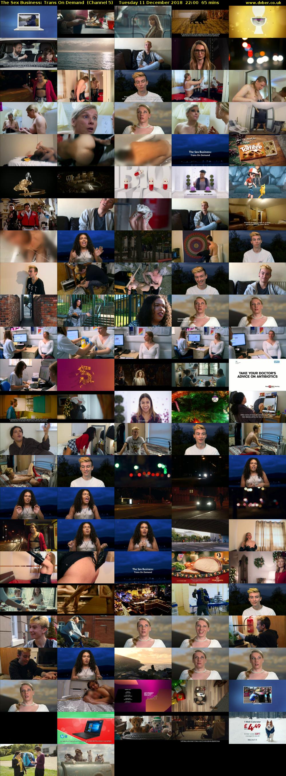 The Sex Business: Trans On Demand  (Channel 5) Tuesday 11 December 2018 22:00 - 23:05