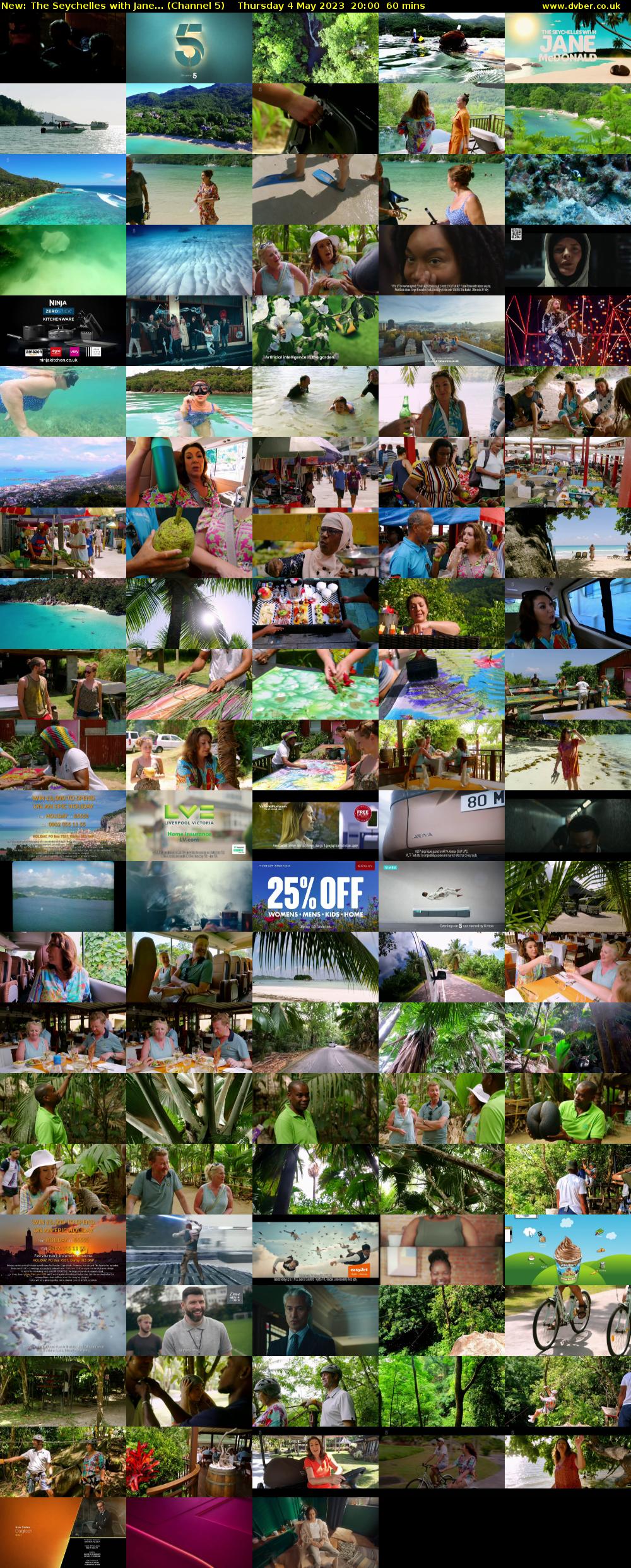 The Seychelles with Jane... (Channel 5) Thursday 4 May 2023 20:00 - 21:00