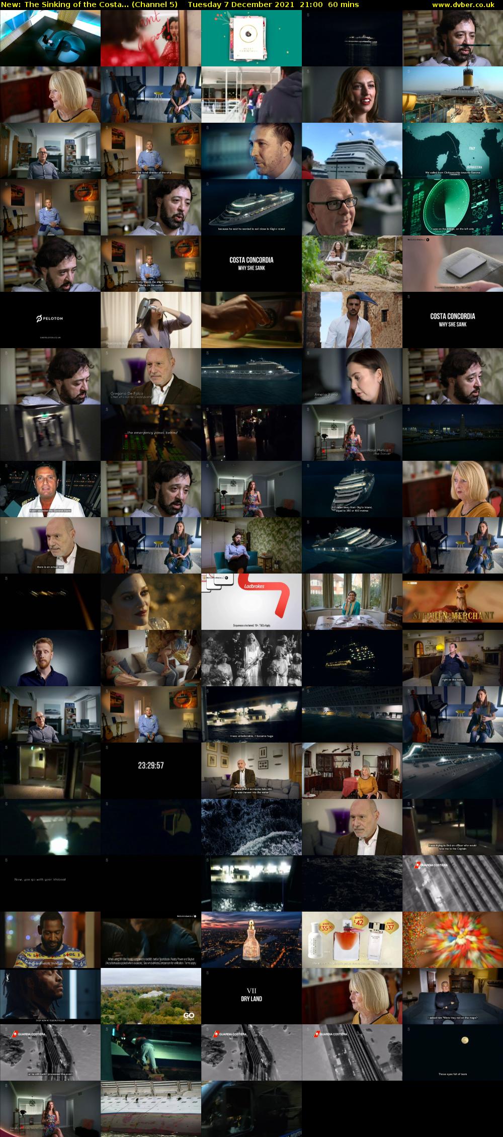 The Sinking of the Costa... (Channel 5) Tuesday 7 December 2021 21:00 - 22:00
