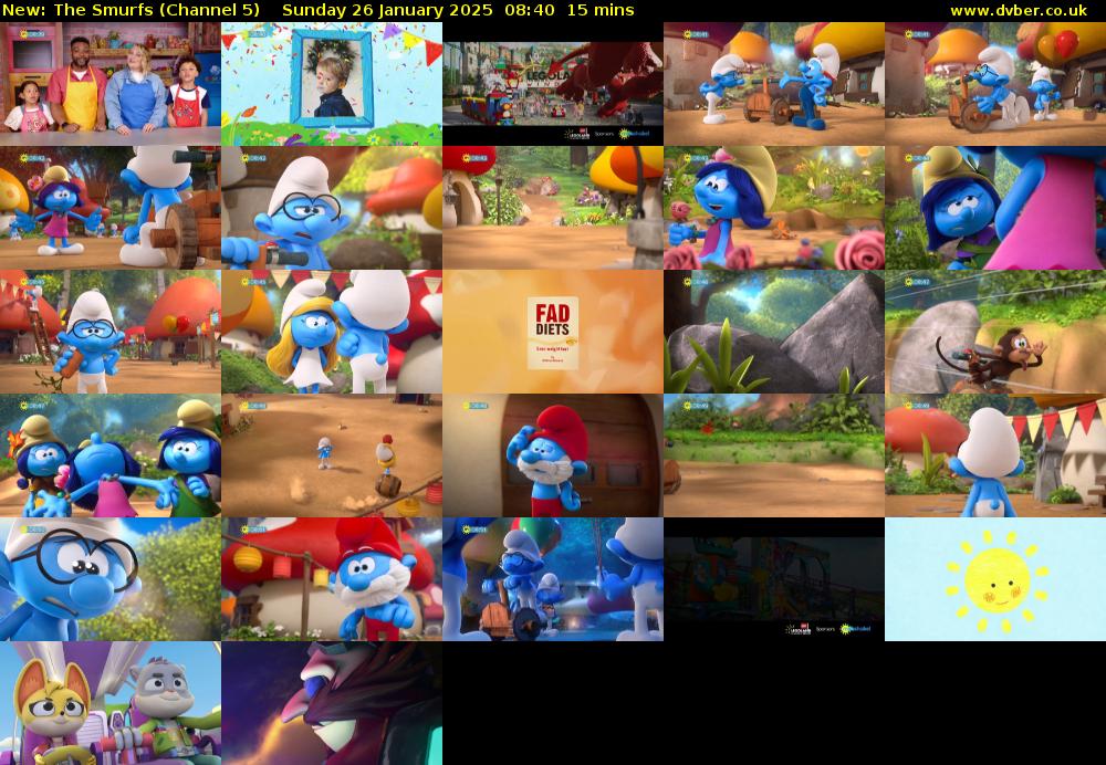 The Smurfs (Channel 5) Sunday 26 January 2025 08:40 - 08:55