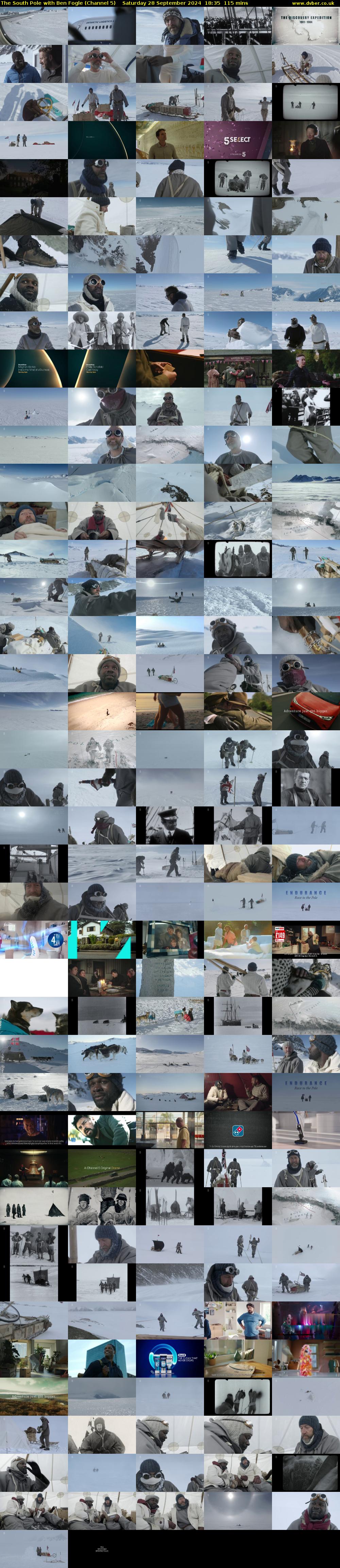 The South Pole with Ben Fogle (Channel 5) Saturday 28 September 2024 18:35 - 20:30