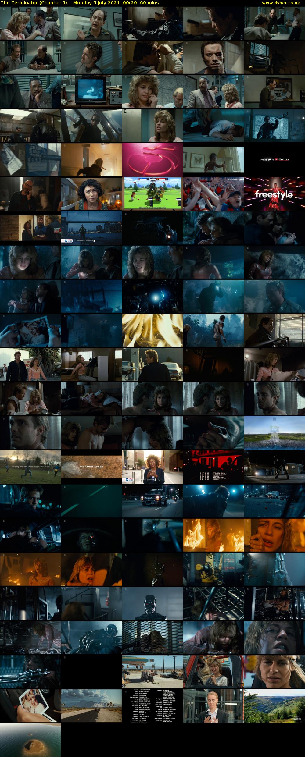 The Terminator (Channel 5) Monday 5 July 2021 00:20 - 01:20