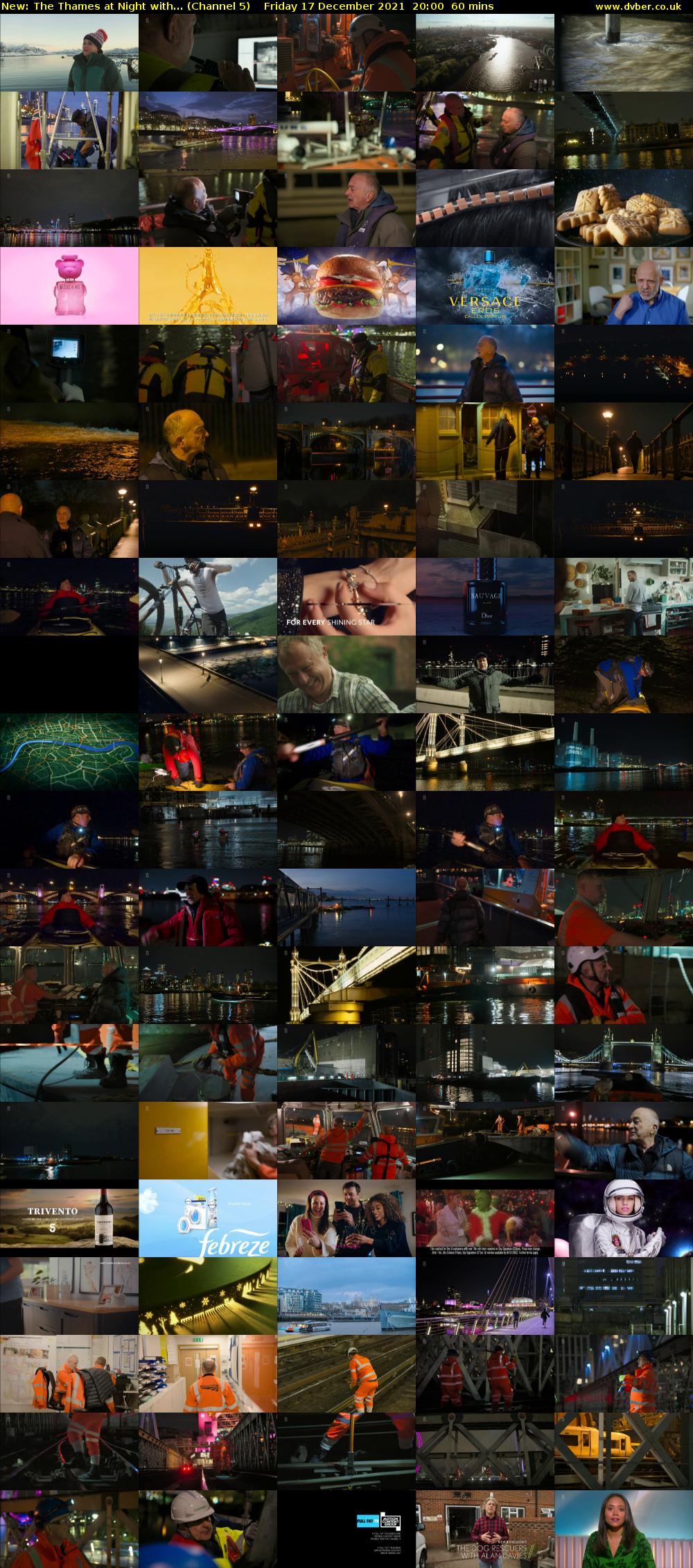 The Thames at Night with... (Channel 5) Friday 17 December 2021 20:00 - 21:00