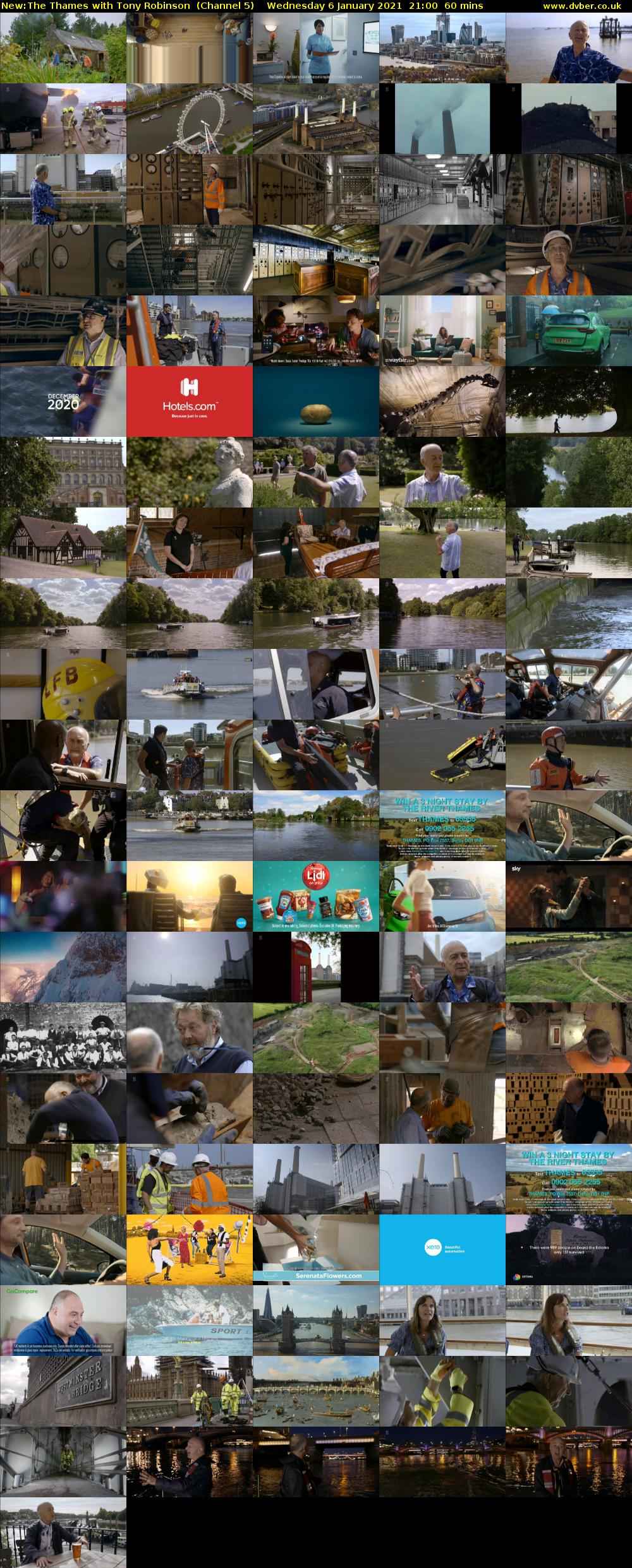 The Thames with Tony Robinson (Channel 5) Wednesday 6 January 2021 21:00 - 22:00