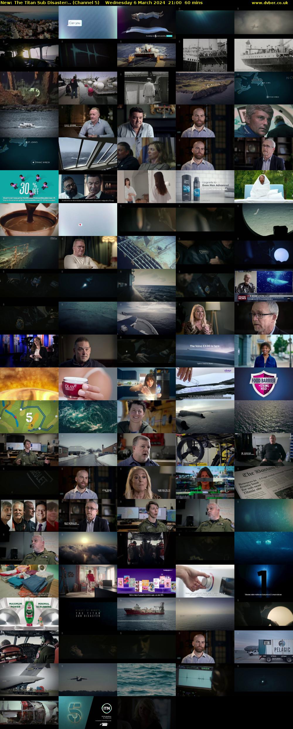 The Titan Sub Disaster:.. (Channel 5) Wednesday 6 March 2024 21:00 - 22:00