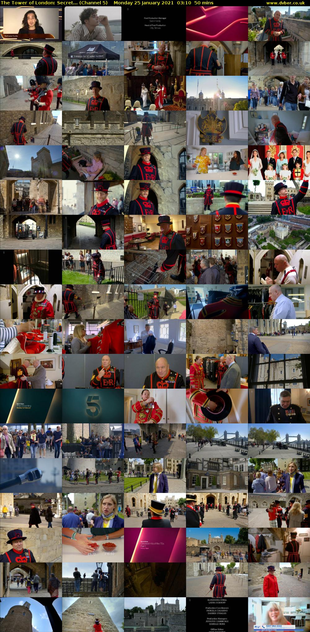 The Tower of London: Secret... (Channel 5) Monday 25 January 2021 03:10 - 04:00
