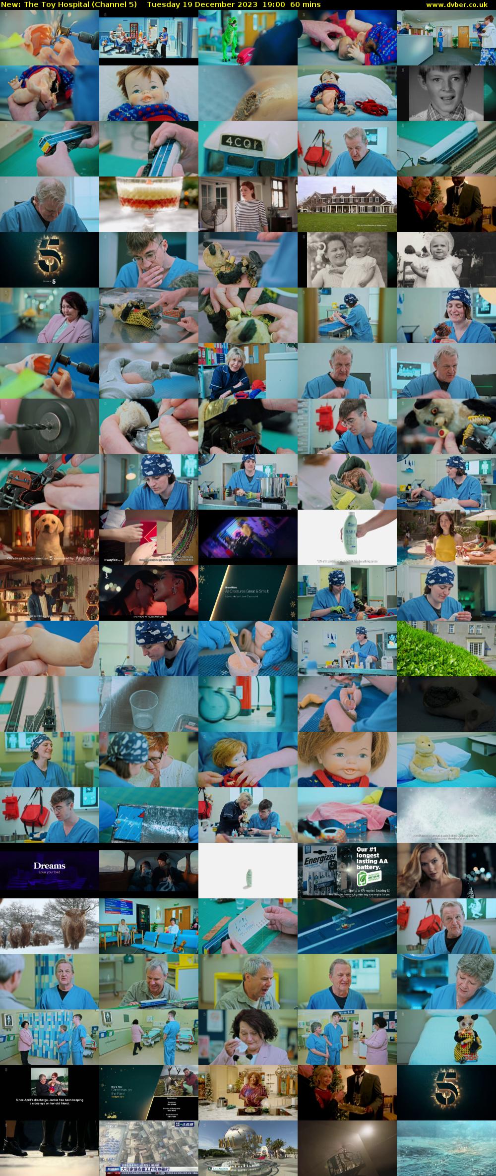 The Toy Hospital (Channel 5) Tuesday 19 December 2023 19:00 - 20:00