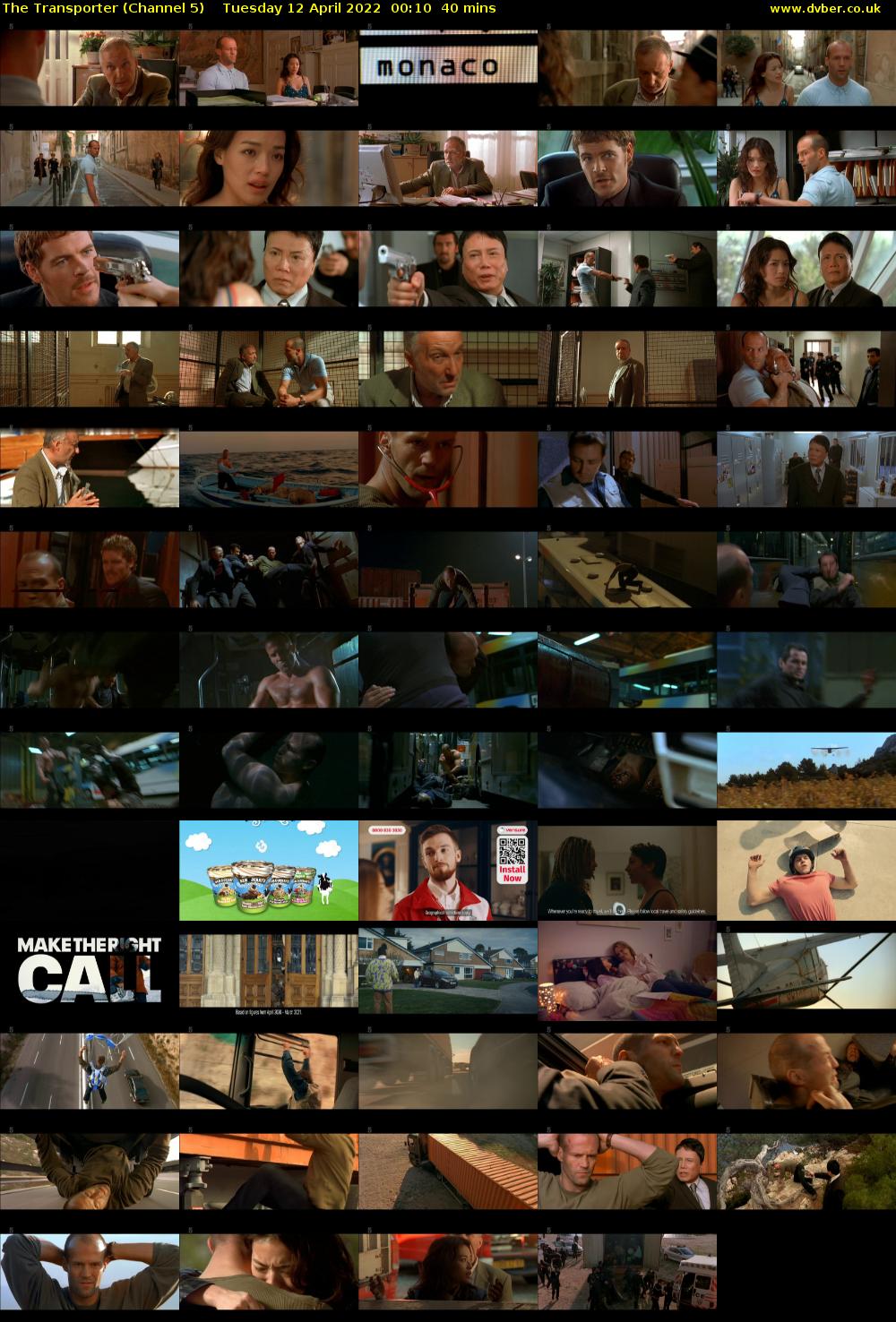 The Transporter (Channel 5) Tuesday 12 April 2022 00:10 - 00:50