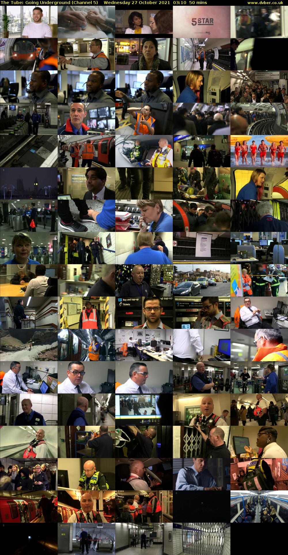 The Tube: Going Underground (Channel 5) Wednesday 27 October 2021 03:10 - 04:00