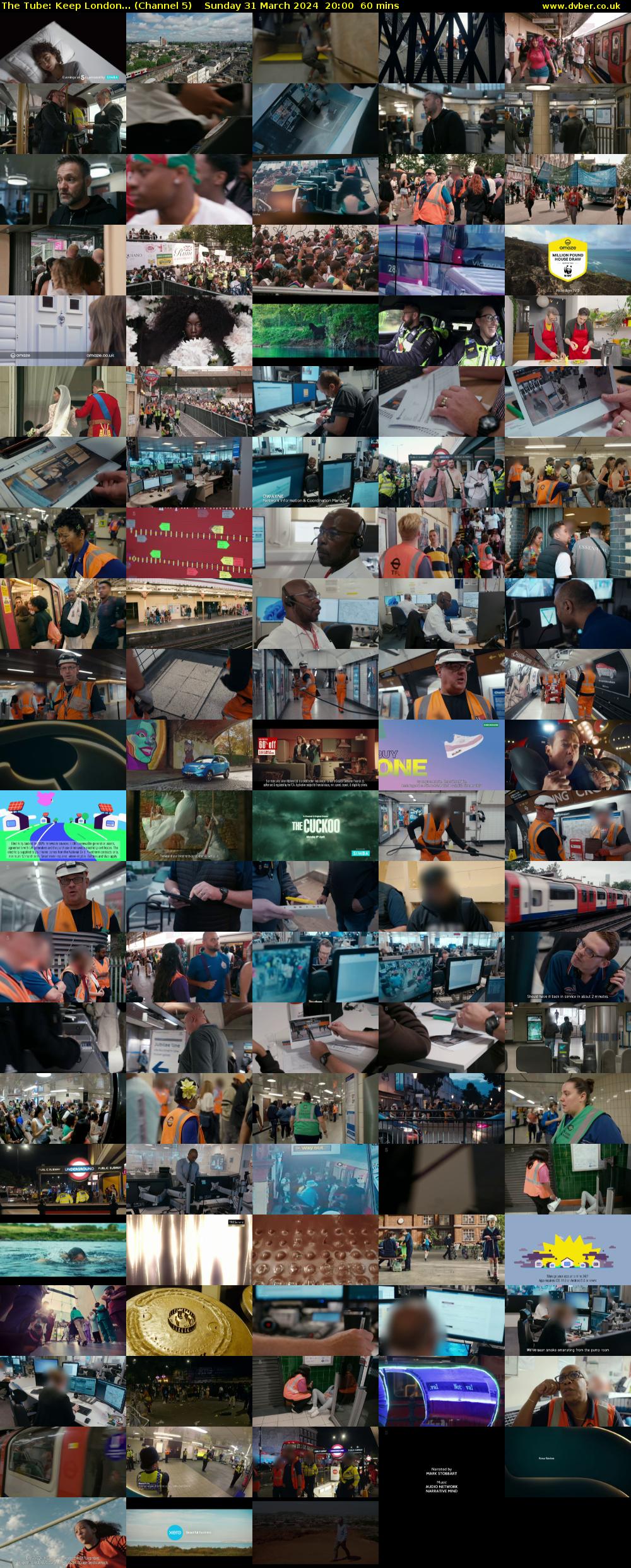 The Tube: Keep London... (Channel 5) Sunday 31 March 2024 20:00 - 21:00