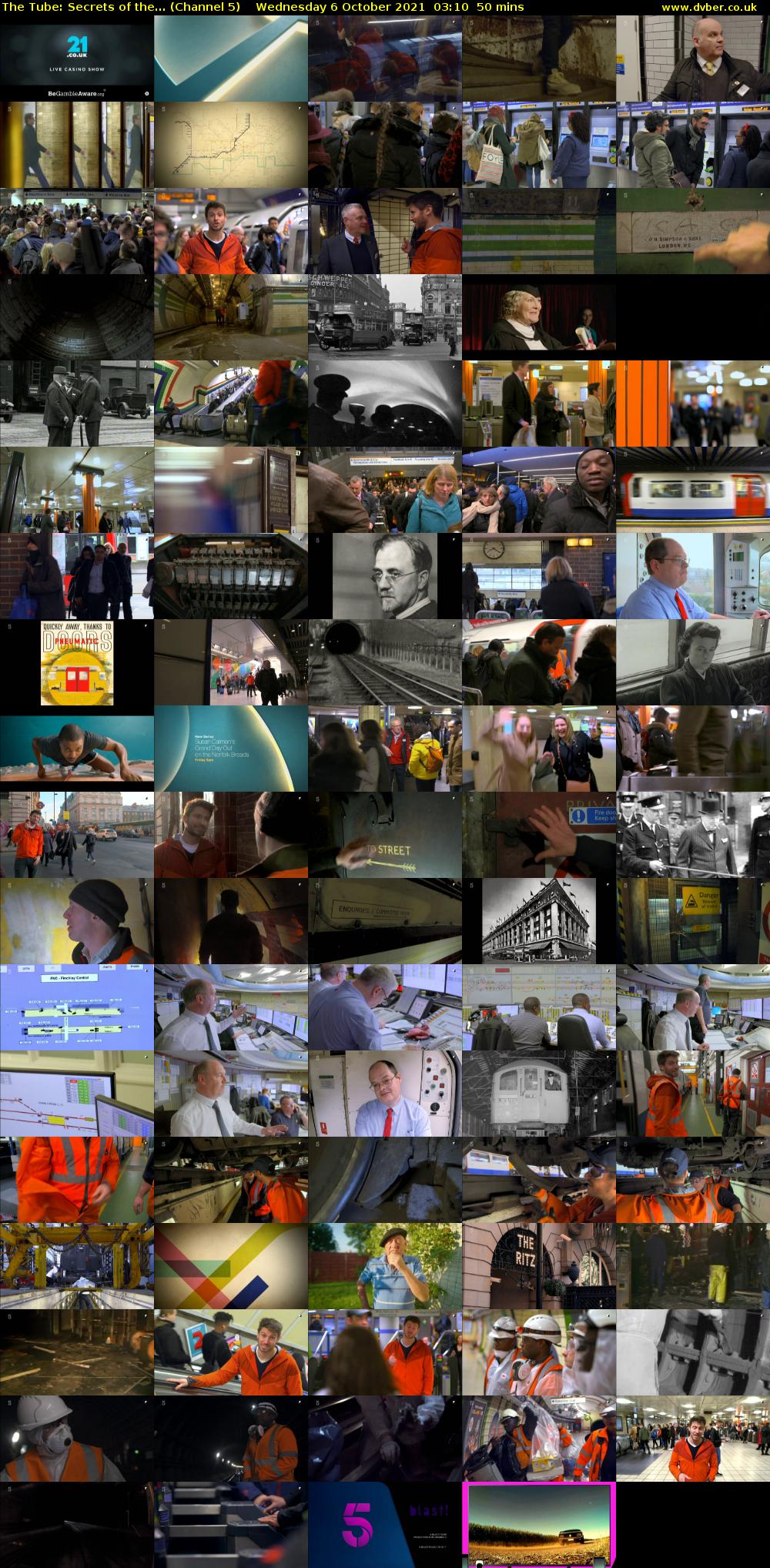 The Tube: Secrets of the... (Channel 5) Wednesday 6 October 2021 03:10 - 04:00