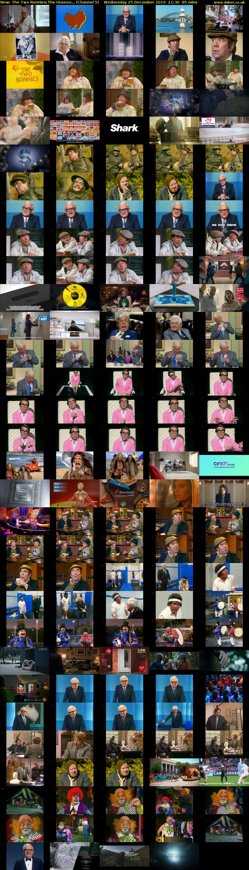 The Two Ronnies:The Unseen... (Channel 5) Wednesday 25 December 2019 21:30 - 22:55