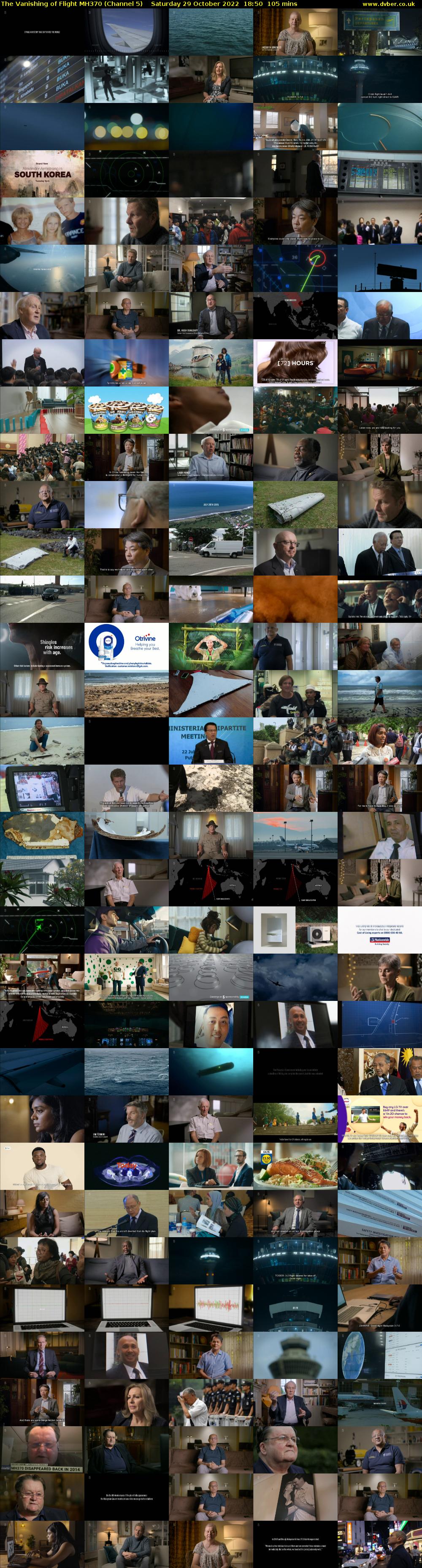 The Vanishing of Flight MH370 (Channel 5) Saturday 29 October 2022 18:50 - 20:35