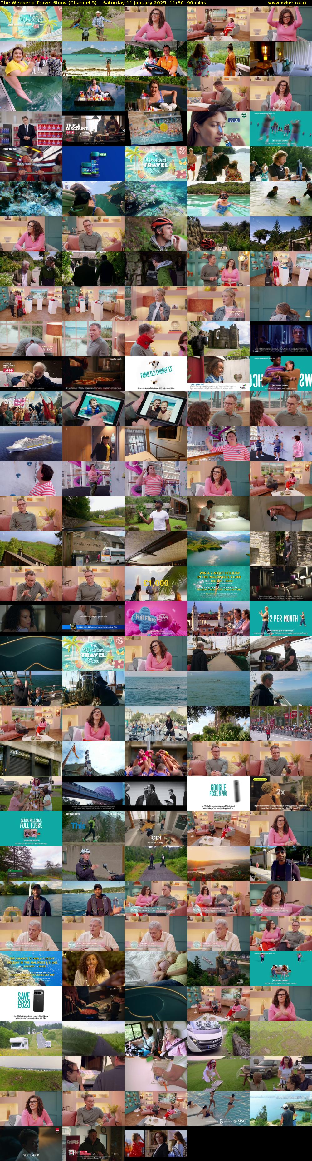 The Weekend Travel Show (Channel 5) Saturday 11 January 2025 11:30 - 13:00