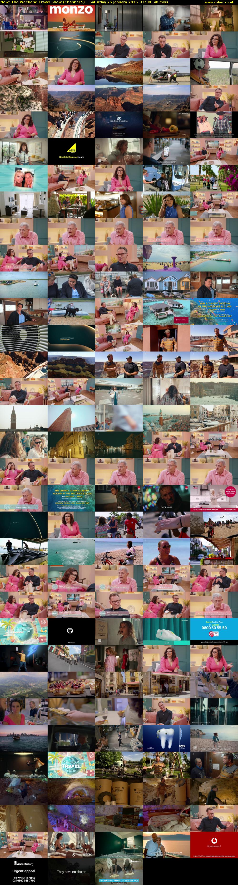 The Weekend Travel Show (Channel 5) Saturday 25 January 2025 11:30 - 13:00