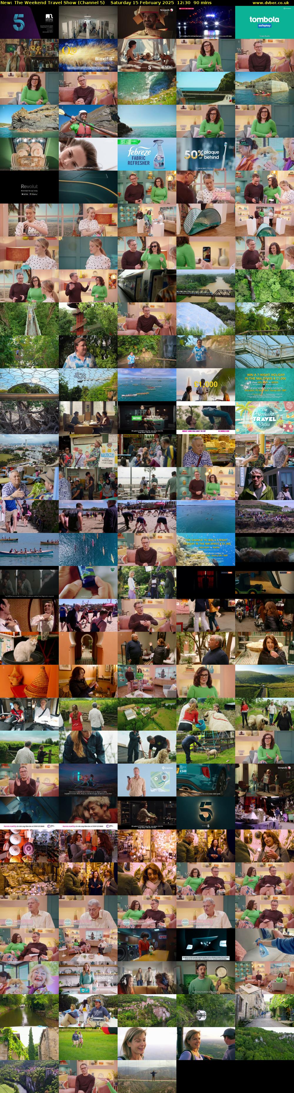 The Weekend Travel Show (Channel 5) Saturday 15 February 2025 12:30 - 14:00