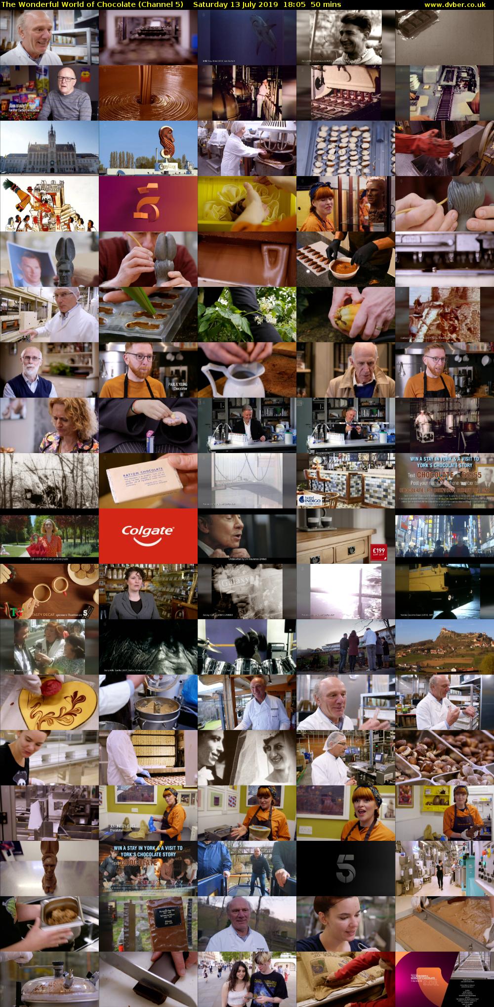 The Wonderful World of Chocolate (Channel 5) Saturday 13 July 2019 18:05 - 18:55