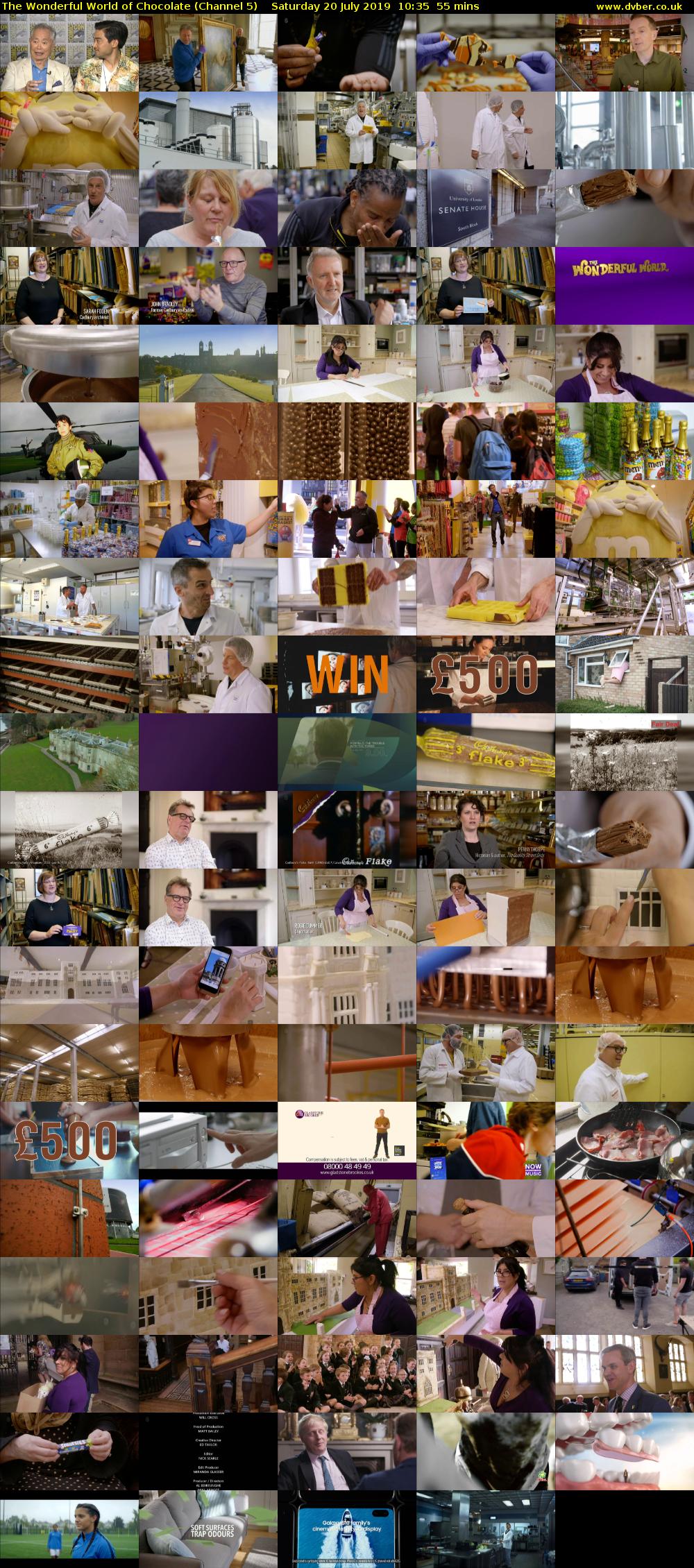 The Wonderful World of Chocolate (Channel 5) Saturday 20 July 2019 10:35 - 11:30
