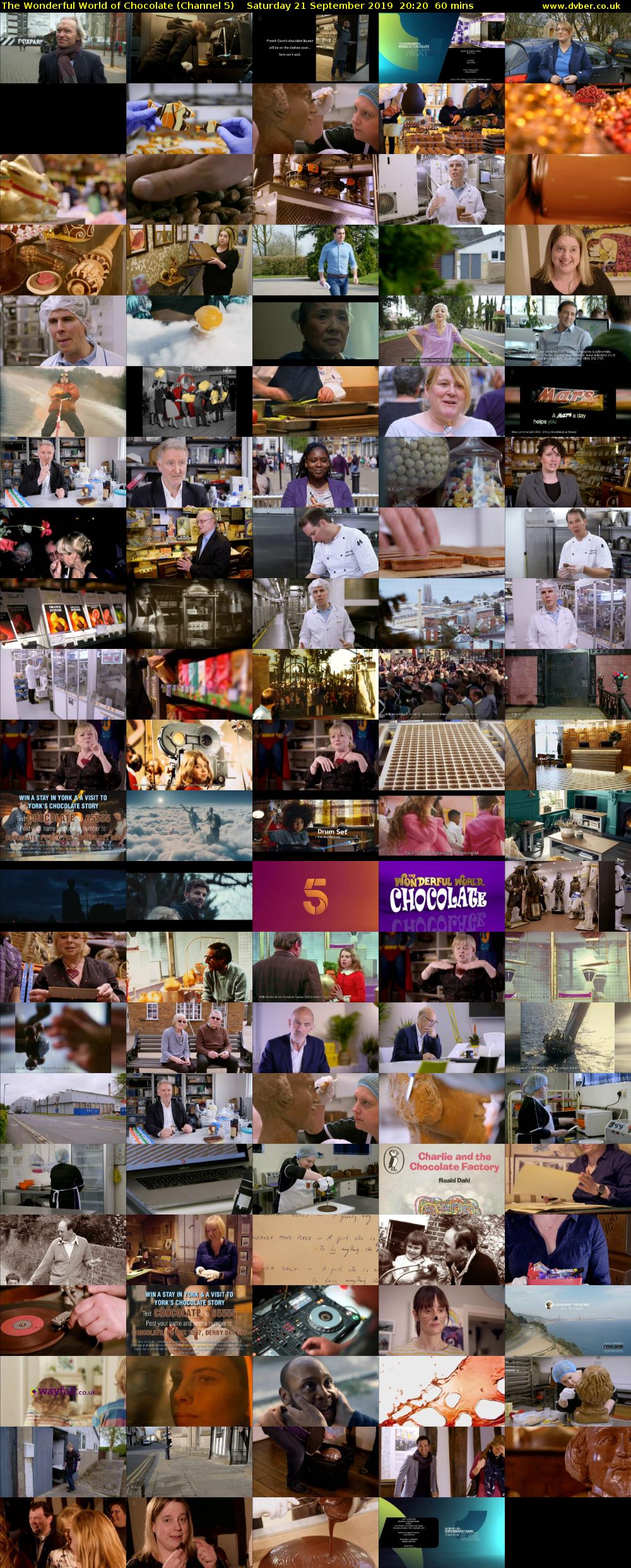 The Wonderful World of Chocolate (Channel 5) Saturday 21 September 2019 20:20 - 21:20