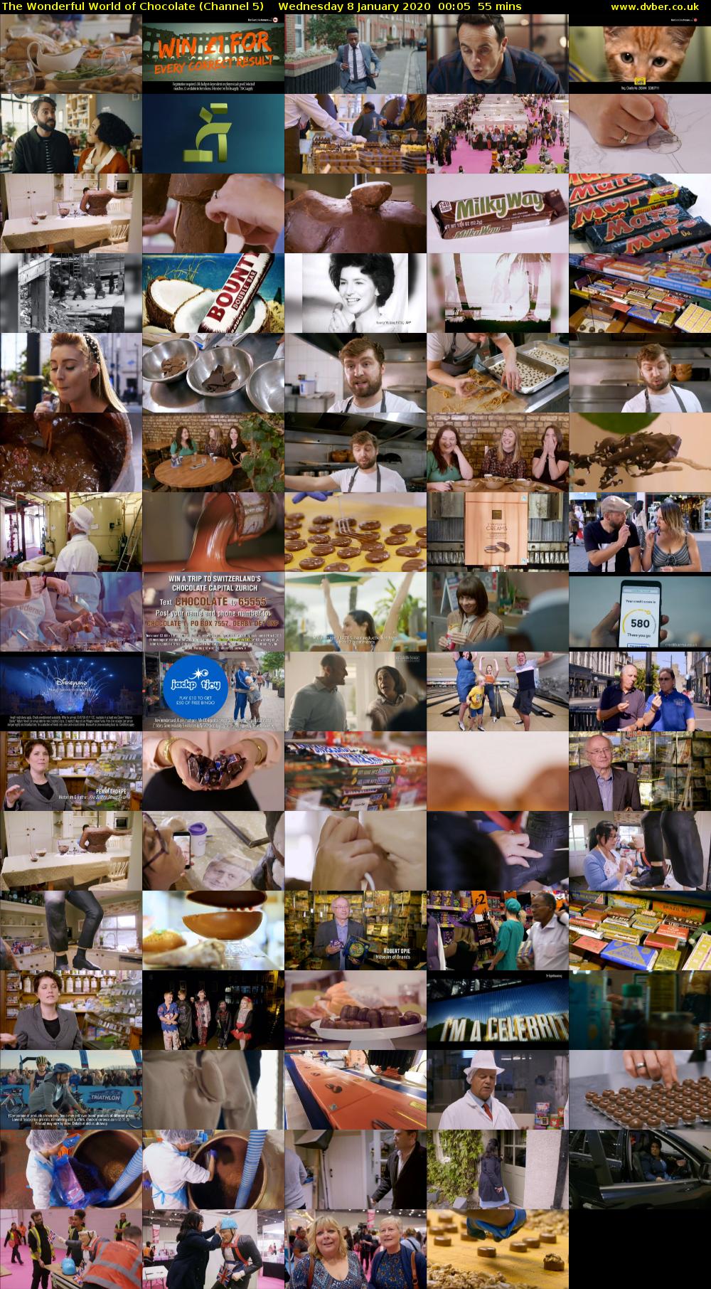 The Wonderful World of Chocolate (Channel 5) Wednesday 8 January 2020 00:05 - 01:00