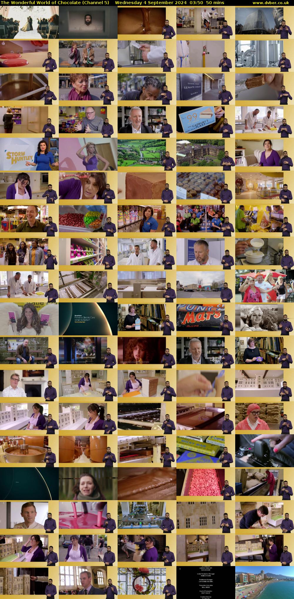 The Wonderful World of Chocolate (Channel 5) Wednesday 4 September 2024 03:50 - 04:40
