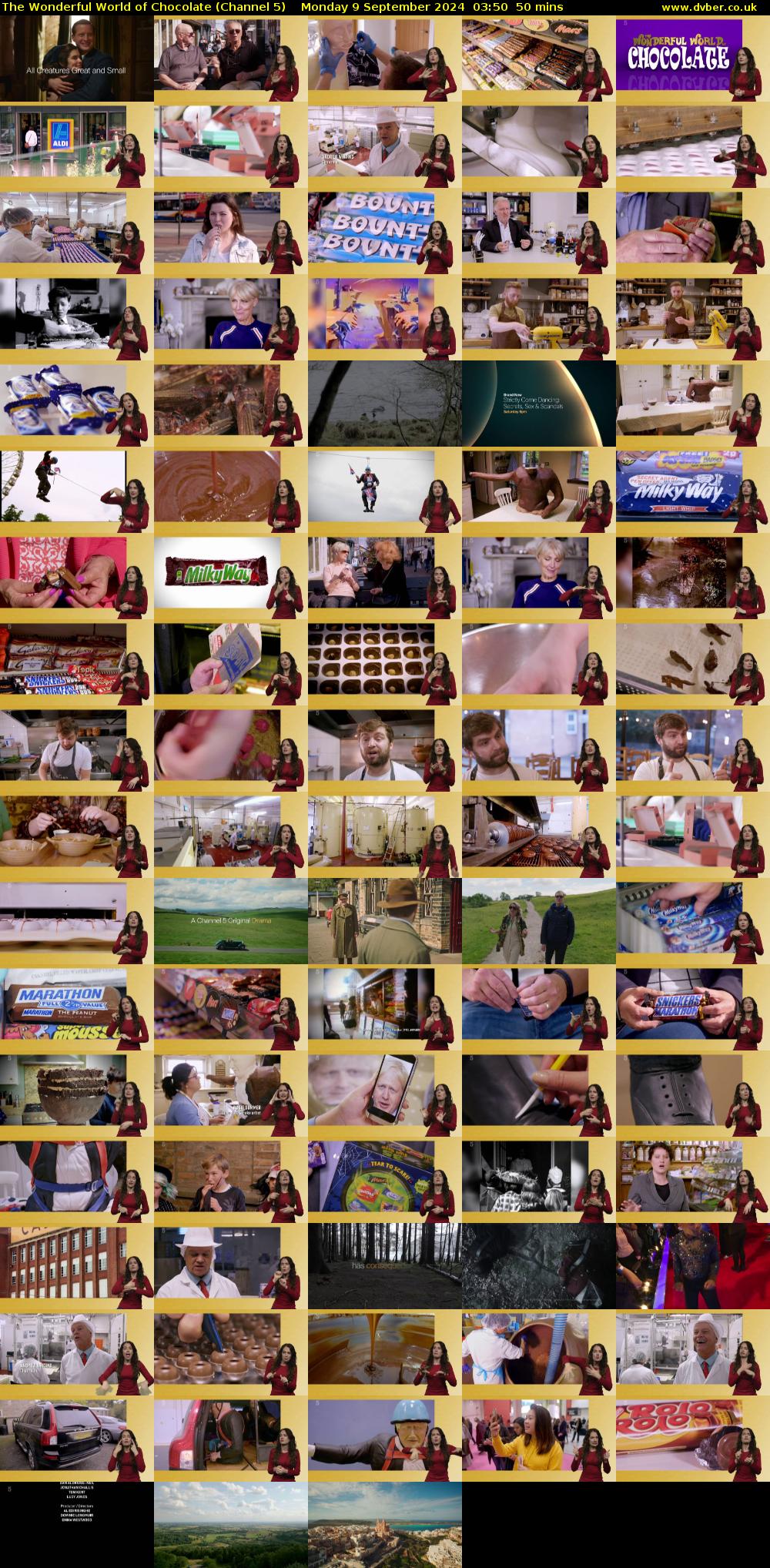 The Wonderful World of Chocolate (Channel 5) Monday 9 September 2024 03:50 - 04:40