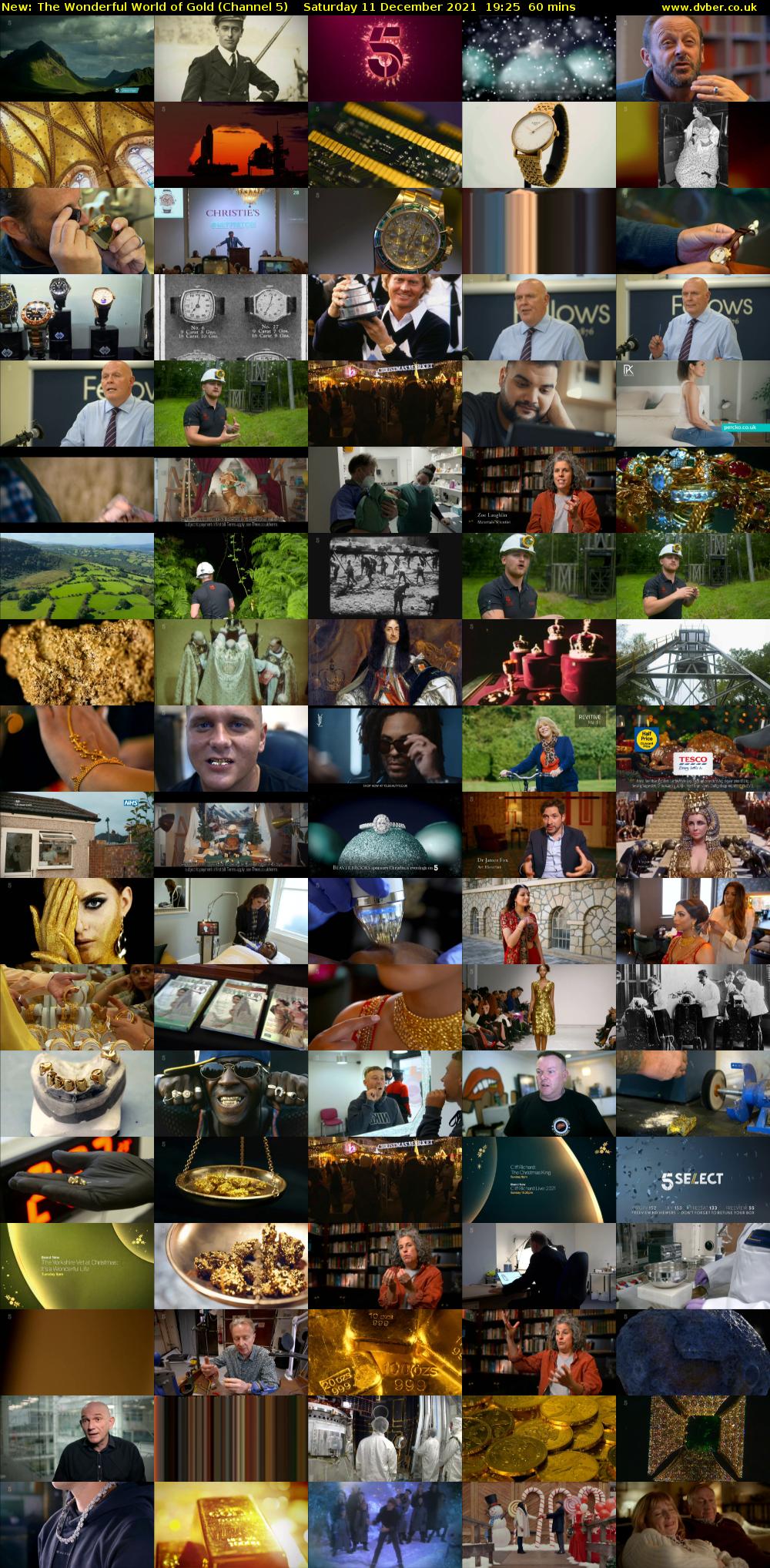 The Wonderful World of Gold (Channel 5) Saturday 11 December 2021 19:25 - 20:25