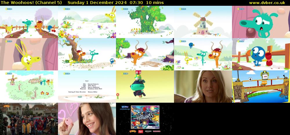 The Woohoos! (Channel 5) Sunday 1 December 2024 07:30 - 07:40