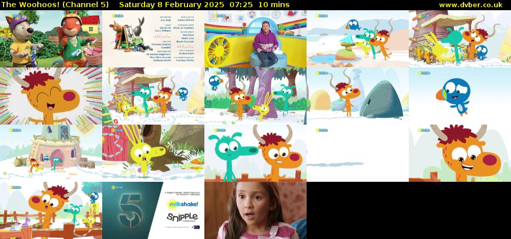 The Woohoos! (Channel 5) Saturday 8 February 2025 07:25 - 07:35