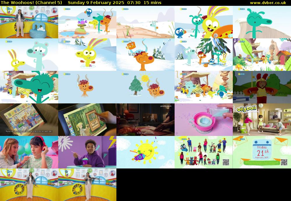 The Woohoos! (Channel 5) Sunday 9 February 2025 07:30 - 07:45