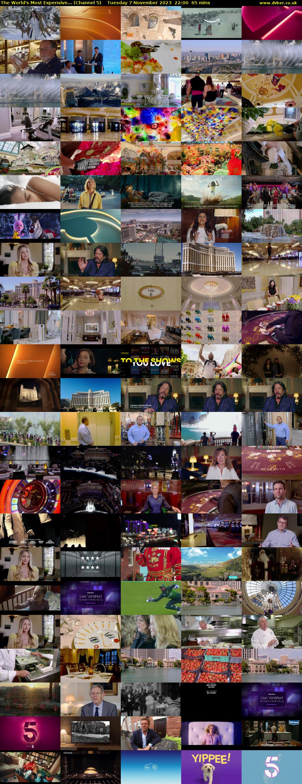 The World's Most Expensive... (Channel 5) Tuesday 7 November 2023 22:00 - 23:05