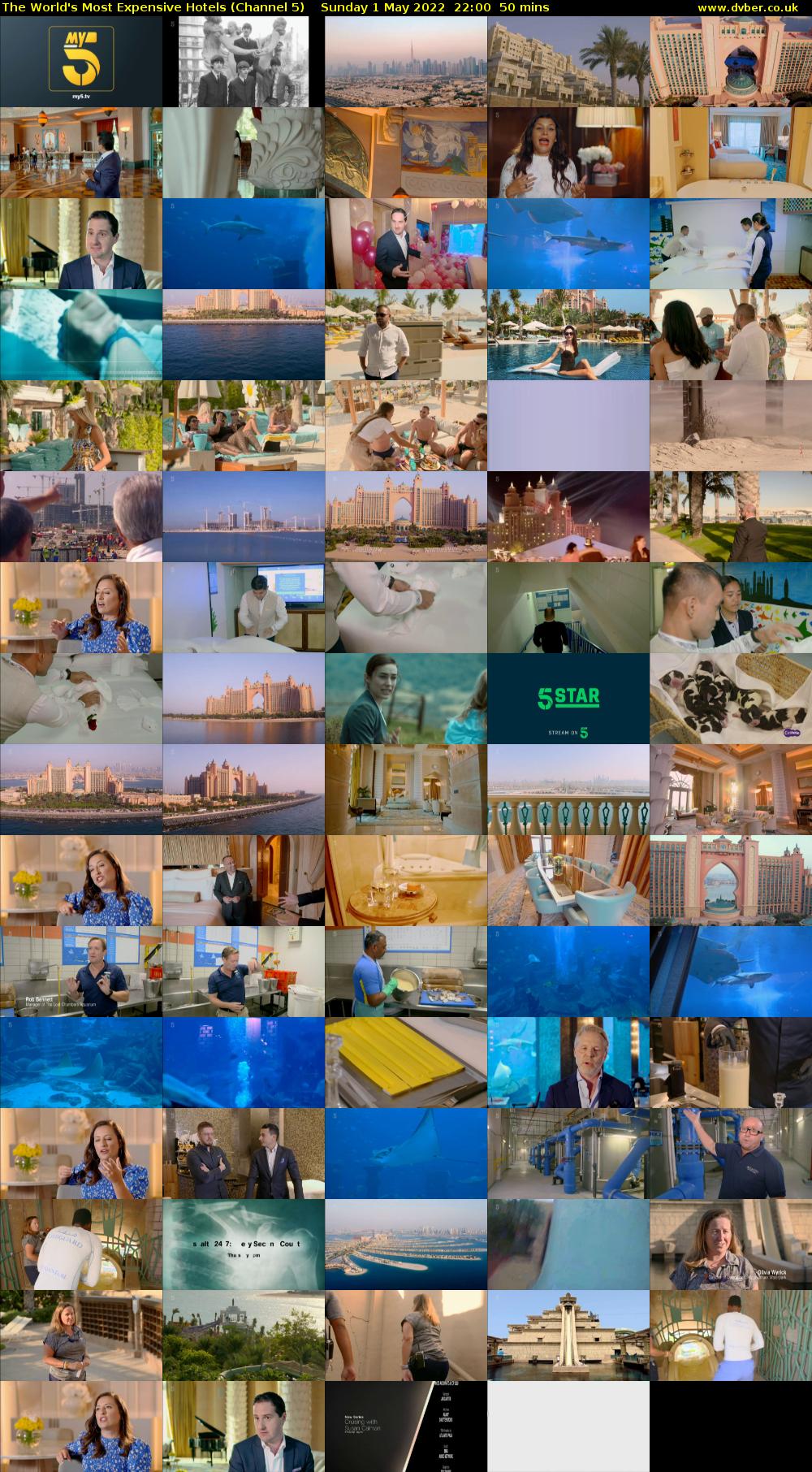 The World's Most Expensive Hotels (Channel 5) Sunday 1 May 2022 22:00 - 22:50