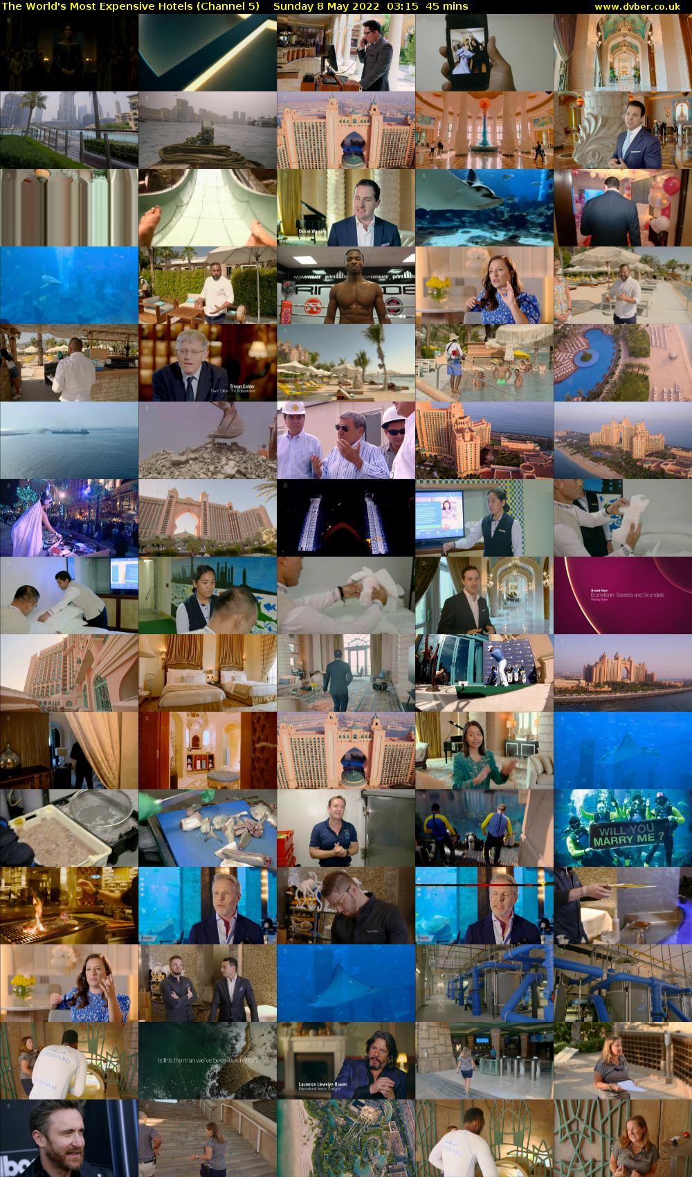 The World's Most Expensive Hotels (Channel 5) Sunday 8 May 2022 03:15 - 04:00