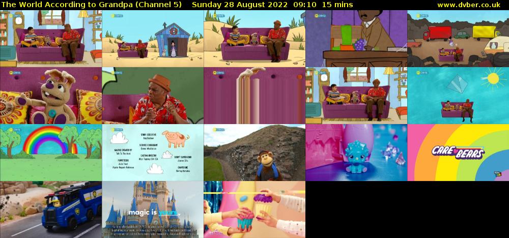 The World According to Grandpa (Channel 5) Sunday 28 August 2022 09:10 - 09:25