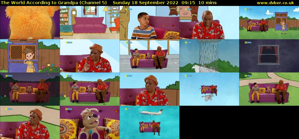 The World According to Grandpa (Channel 5) Sunday 18 September 2022 09:15 - 09:25