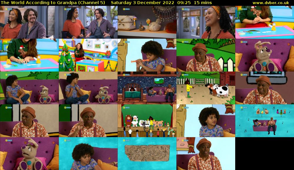 The World According to Grandpa (Channel 5) Saturday 3 December 2022 09:25 - 09:40