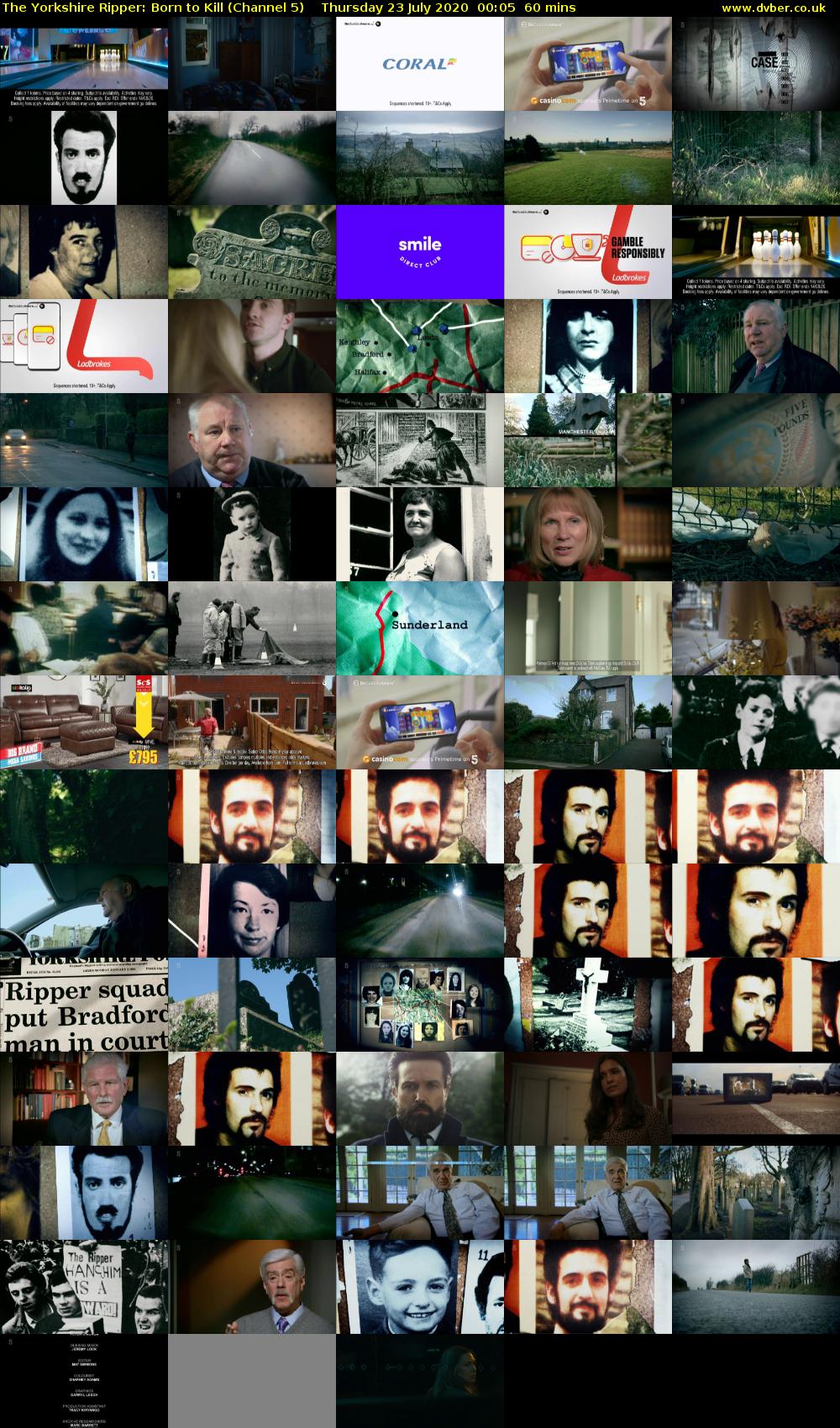 The Yorkshire Ripper: Born To Kill (Channel 5) Thursday 23 July 2020 00:05 - 01:05