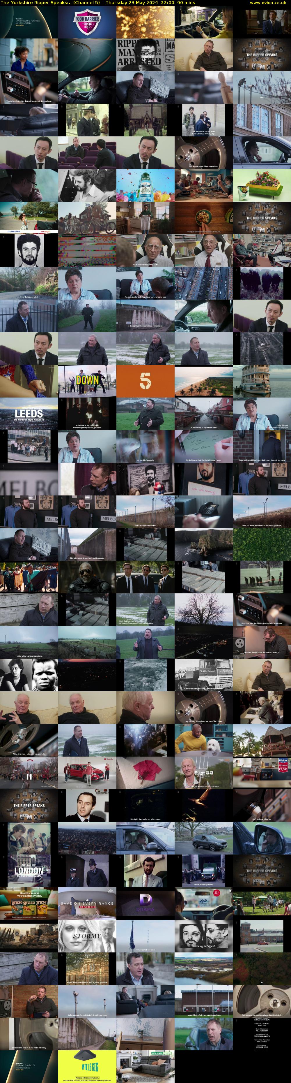 The Yorkshire Ripper Speaks:.. (Channel 5) Thursday 23 May 2024 22:00 - 23:30
