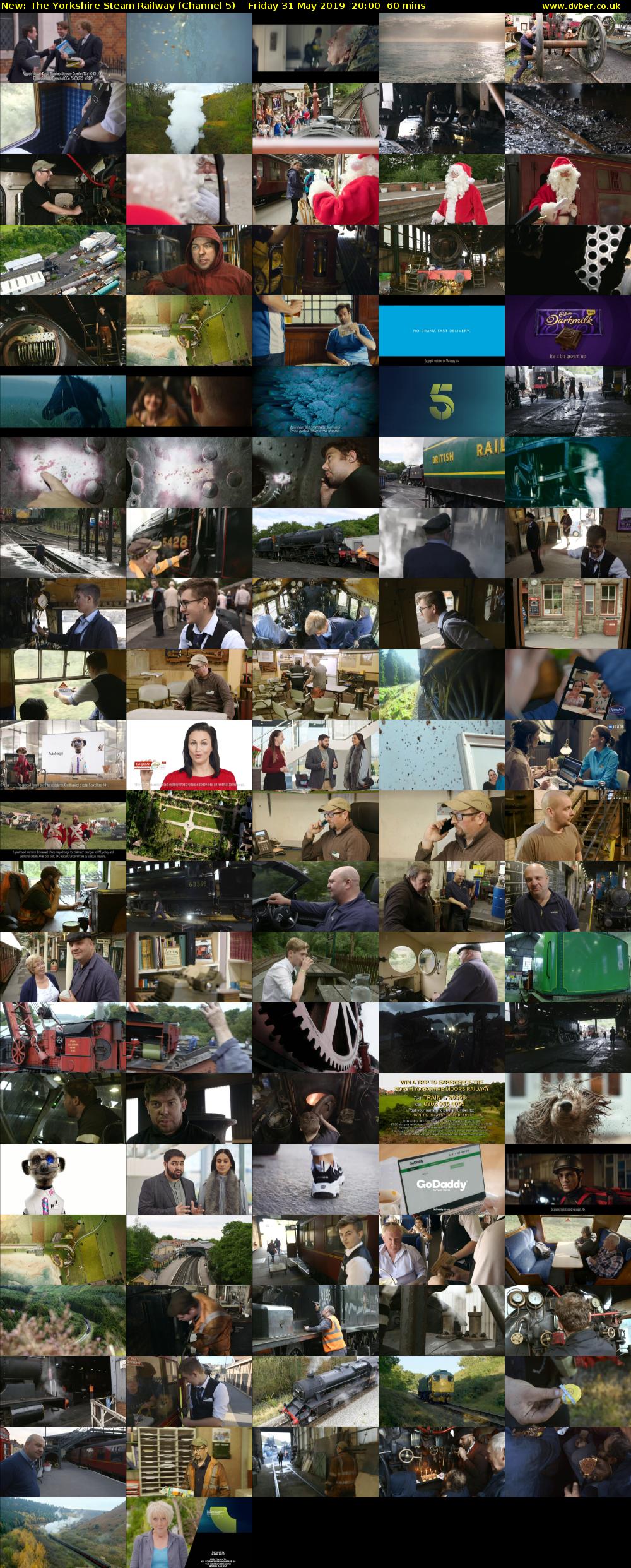 The Yorkshire Steam Railway (Channel 5) Friday 31 May 2019 20:00 - 21:00