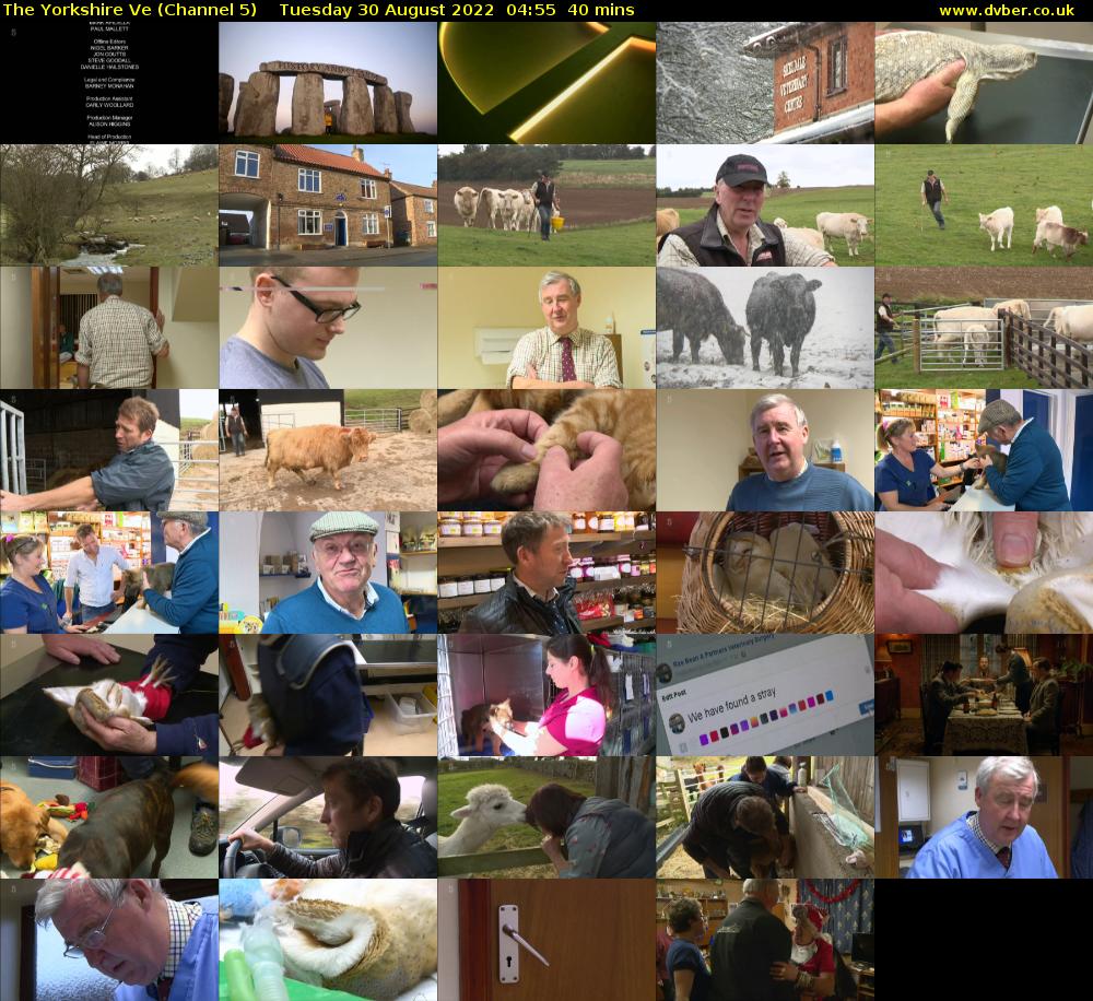 The Yorkshire Ve (Channel 5) Tuesday 30 August 2022 04:55 - 05:35