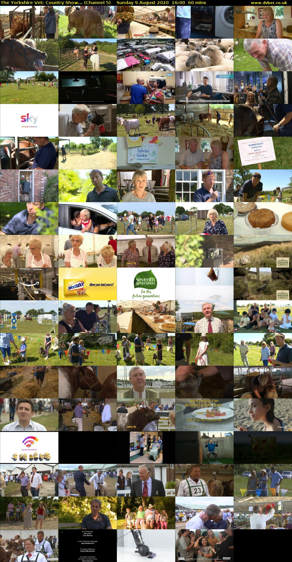 The Yorkshire Vet: Country Show... (Channel 5) Sunday 9 August 2020 16:00 - 17:00