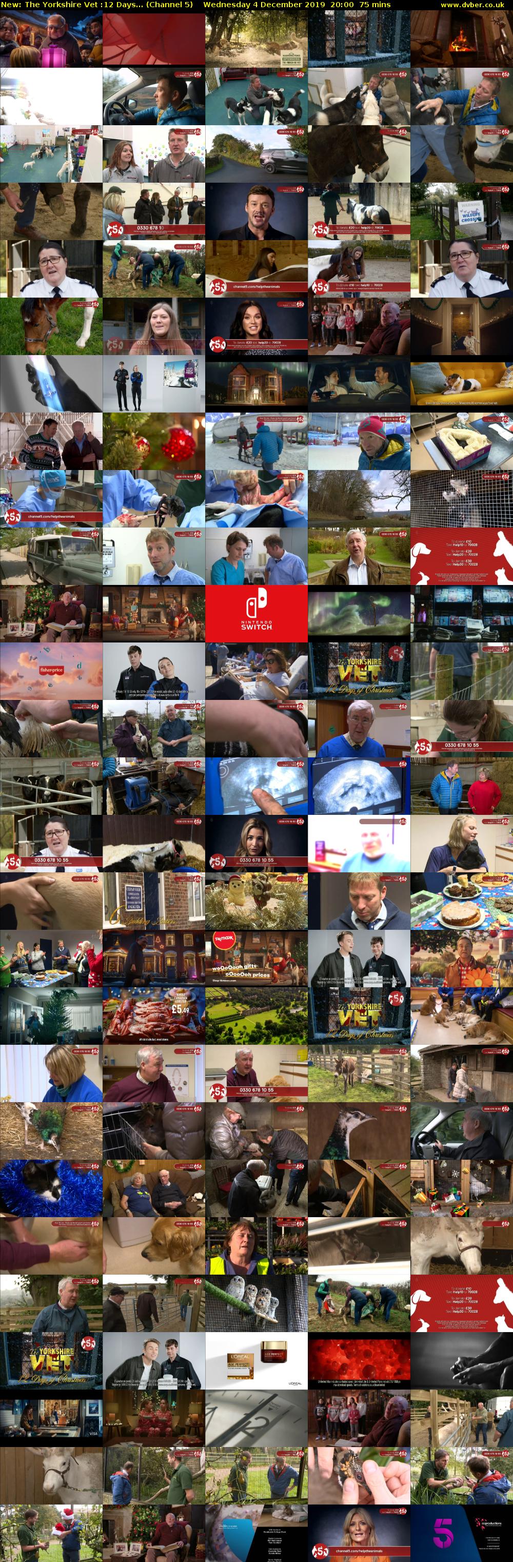 The Yorkshire Vet :12 Days... (Channel 5) Wednesday 4 December 2019 20:00 - 21:15