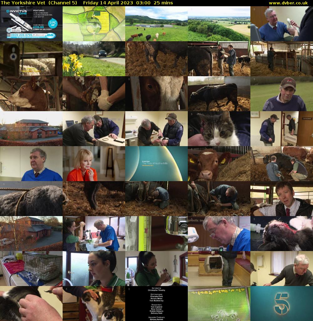 The Yorkshire Vet  (Channel 5) Friday 14 April 2023 03:00 - 03:25