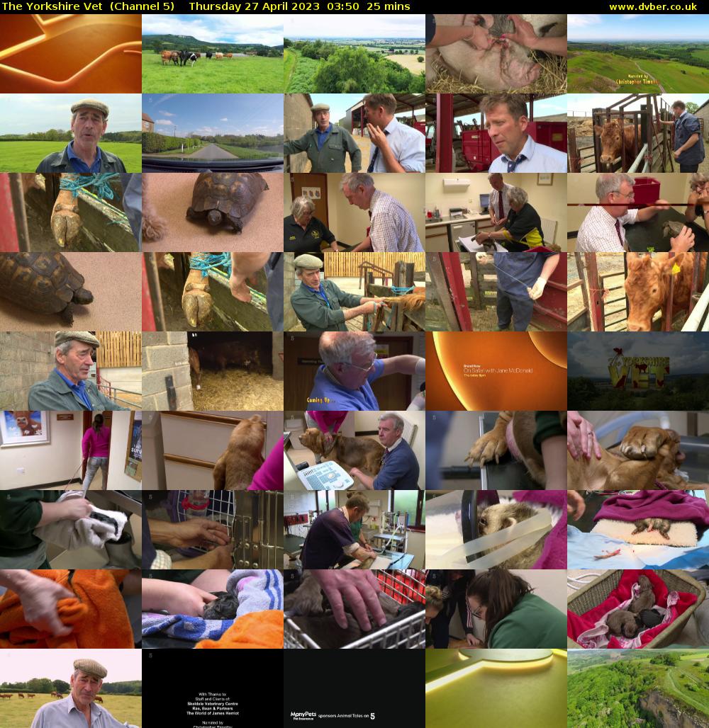 The Yorkshire Vet  (Channel 5) Thursday 27 April 2023 03:50 - 04:15
