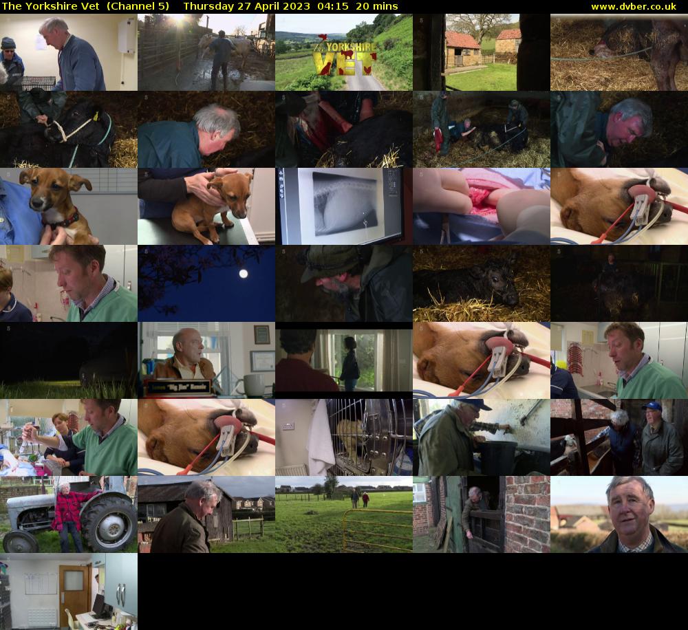 The Yorkshire Vet  (Channel 5) Thursday 27 April 2023 04:15 - 04:35