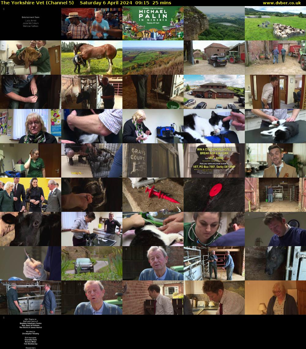 The Yorkshire Vet (Channel 5) Saturday 6 April 2024 09:15 - 09:40