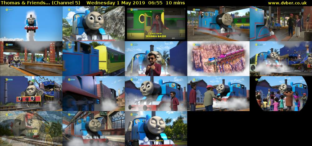 Thomas & Friends... (Channel 5) Wednesday 1 May 2019 06:55 - 07:05