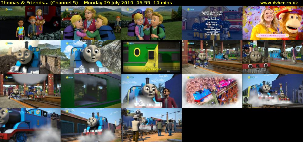 Thomas & Friends... (Channel 5) Monday 29 July 2019 06:55 - 07:05
