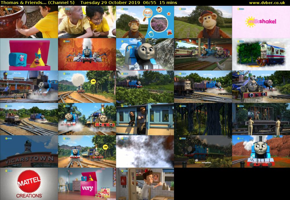 Thomas & Friends... (Channel 5) Tuesday 29 October 2019 06:55 - 07:10
